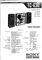 Sony TC-630 - Service Manual 